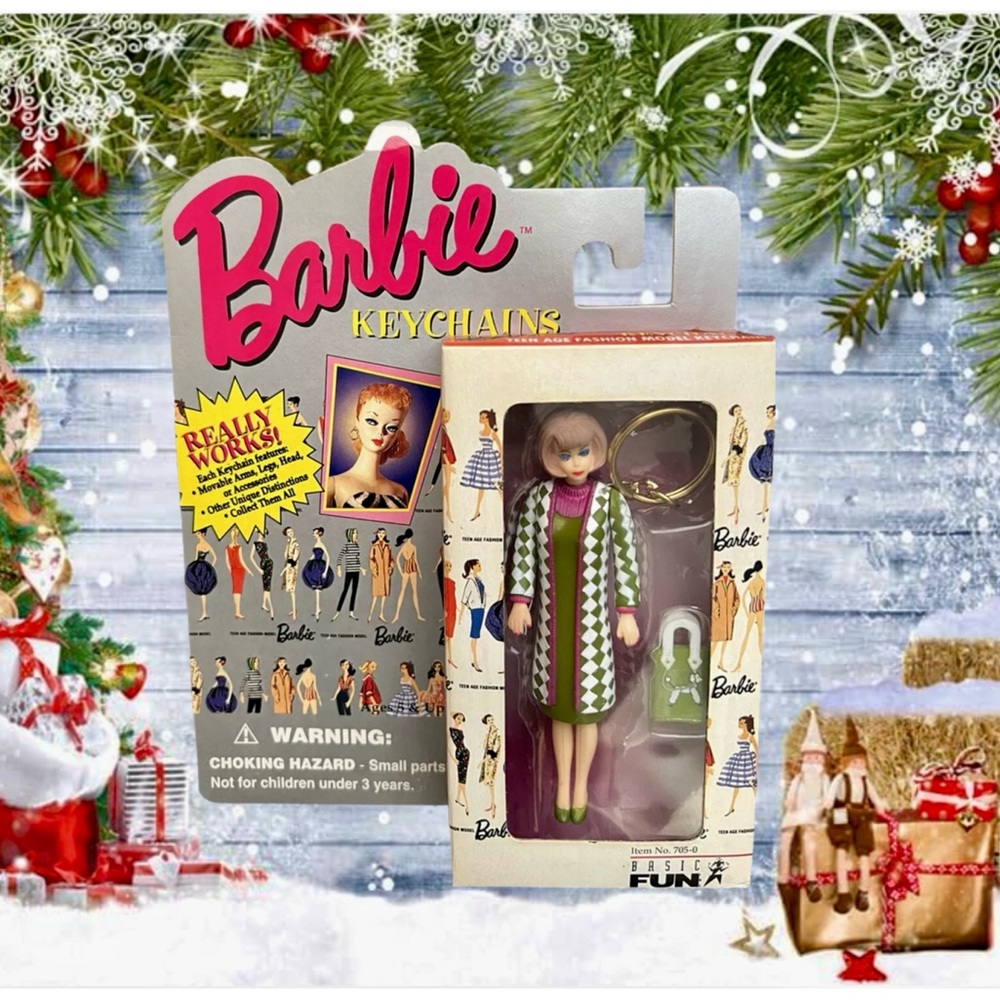 BARBIE Vintage Reproduction Barbie Poodle Parade Keychain